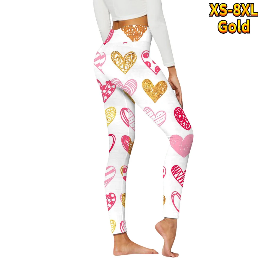 Women\'s Basic Pattern Printed Yoga Pants Elastic Yoga Leggings Gym Jogging Fitness Clothes Quick Dry Slim Pants XS-8XL