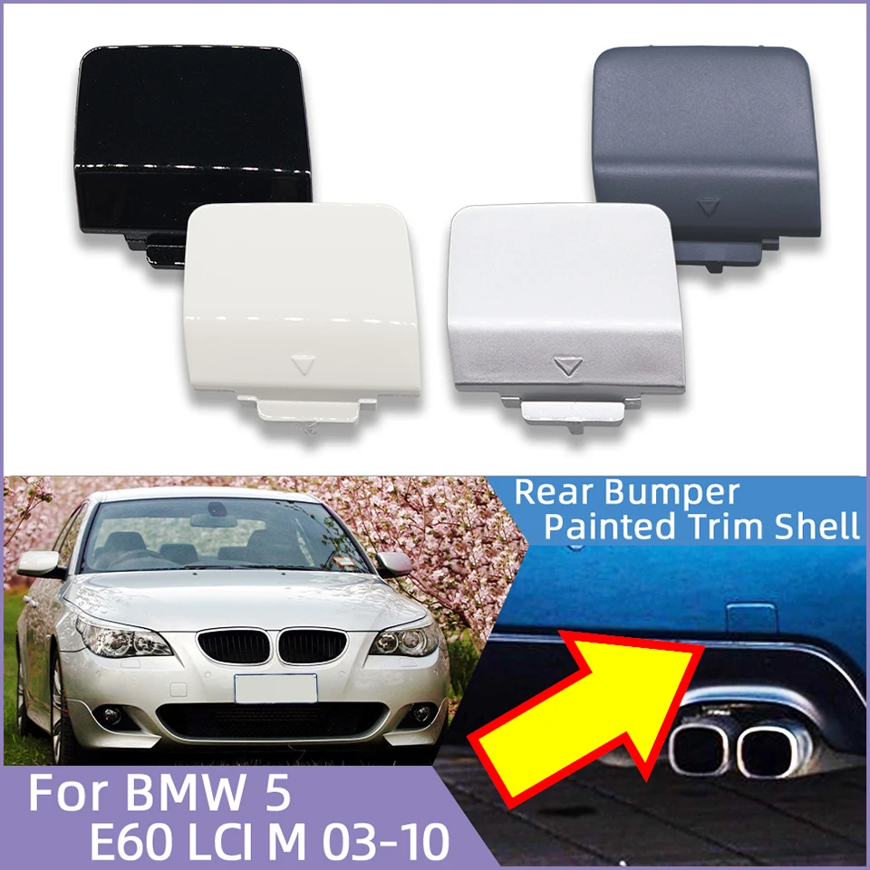 

Auto Parts Rear Bumper Tow Hook Eye Cover Cap For BMW Series 5 E60 LCI M-Sport 2003-2010 Towing Hauling Trailer Shell Lid Trim