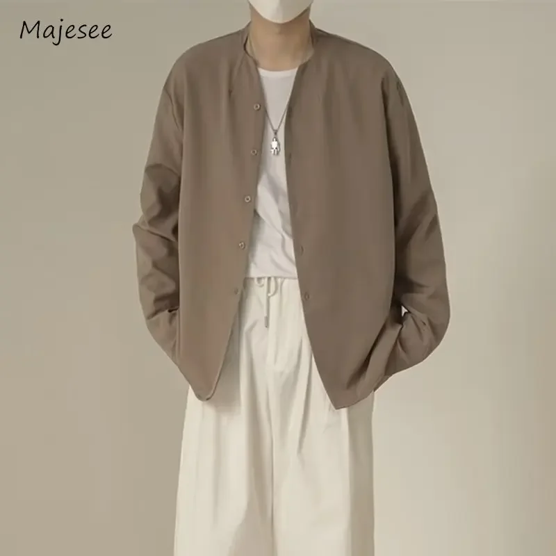 

Spring Jackets Men Long Sleeve Cozy Loose All-match Male Outwear Japanese Style Minimalist Harajuku Boyfriend Sun-proof Clothes