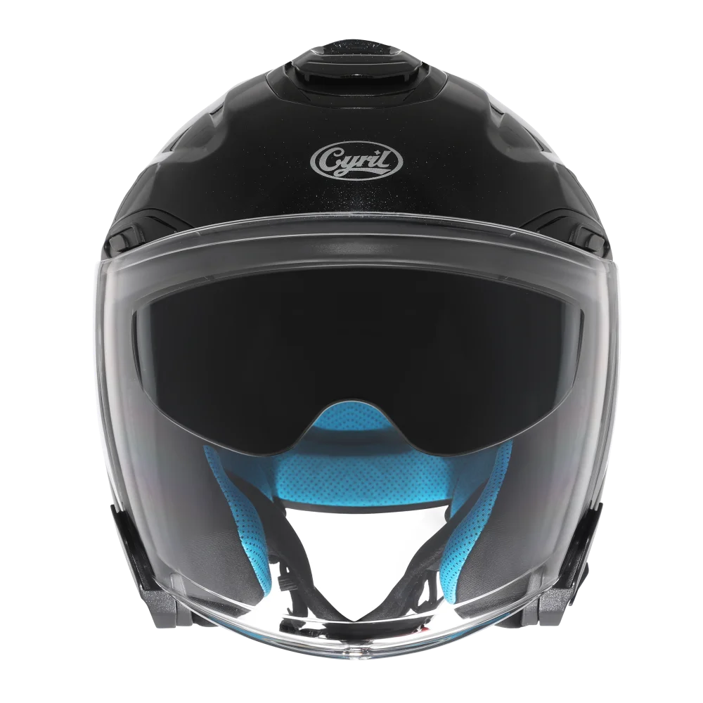 ABS Shell Open Face Motorcycle Helmet with Dual Visor Dot Approved CYRIL R18 Helmets Motorcycle for Men and Women