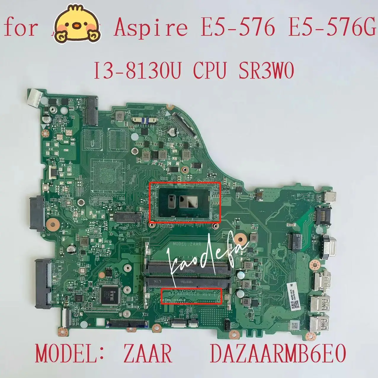 placa mae portatil para acer aspire e5576 e5 576g i38130u cpu sr3w0 nbgrx11001 100 testar totalmente ok dazaarmb6e0 01