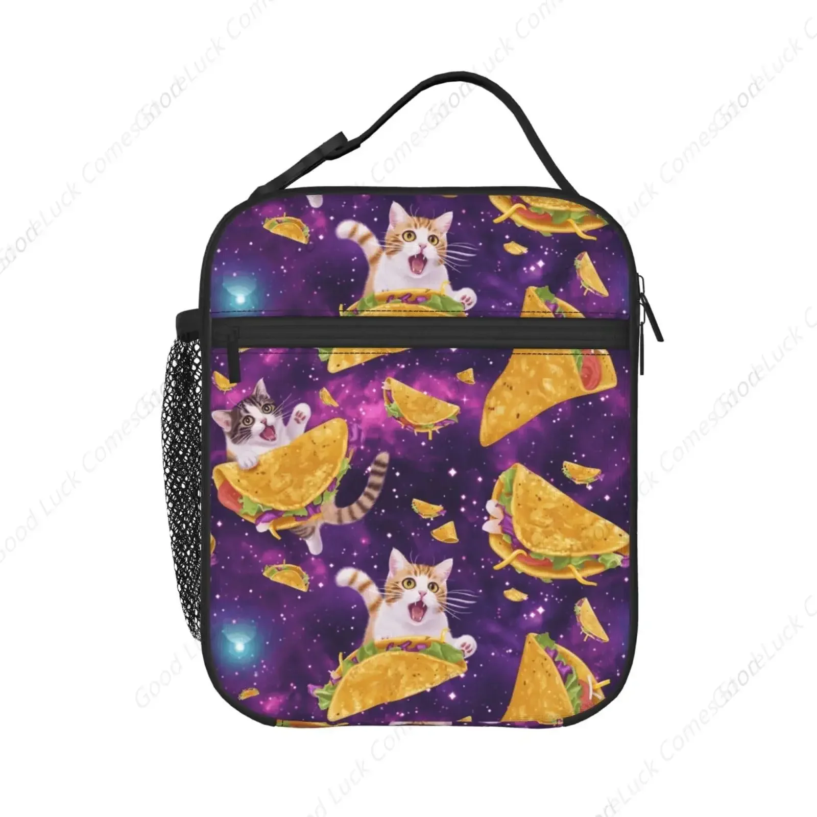 Black White Cat Lunch Box for Women Men Kids Adult Insulated Lunch Bag Reusable Lunch Cooler Tote Bag Portable Lunchbox