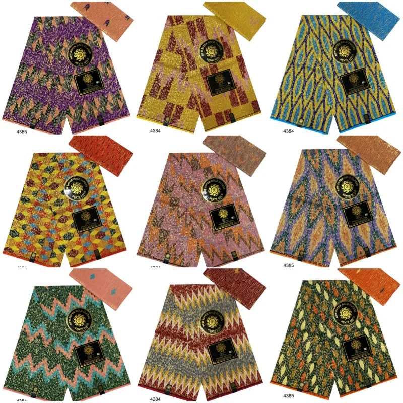 

Супер хорошее качество, африканская восковая ткань, хлопковый материал, новый большой воск, Анкара, блеск, Pagne, серый цвет, золотой блеск, вещи, батик, 6 ярдов