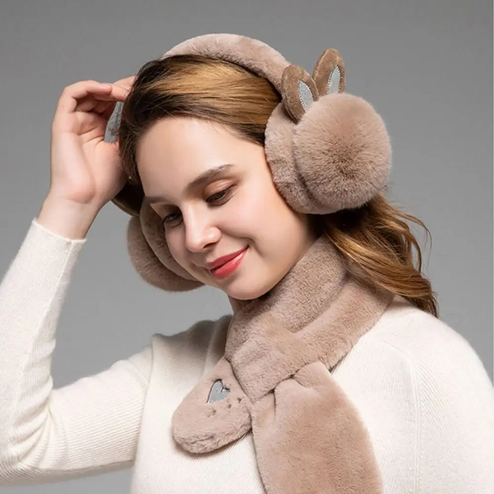 مريحة فو الفراء أرنب الأذن غطاء للأذنين الحرارية رشاقته الشتاء غطاء الأذن تدفئة الأذن الكرتون إيرفلاب الشتاء #3
