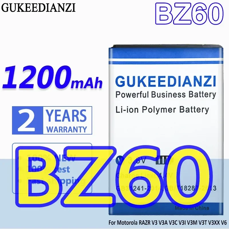 Аккумулятор GUKEEDIANZI BZ60 1200 мАч для Motorola RAZR V3 V3A V3C V3I V3M V3T V3XX V6 Batterij