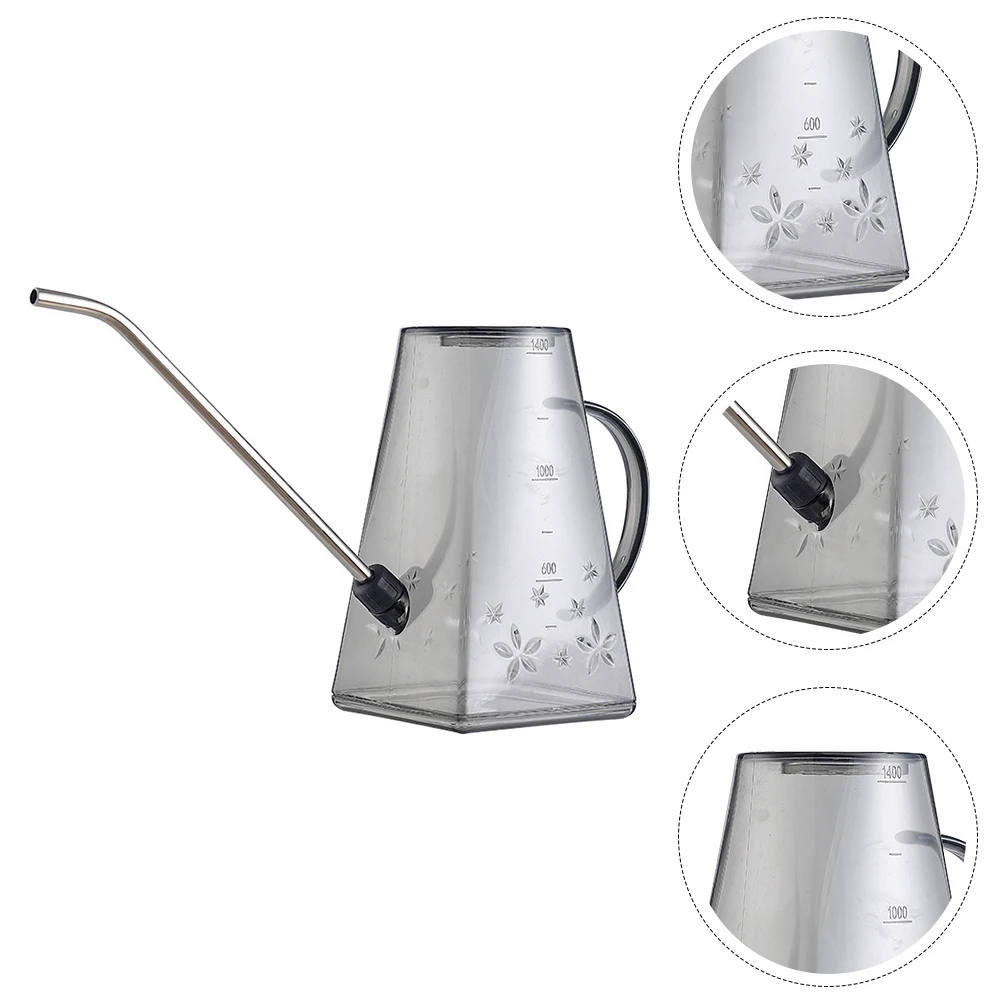 

Plastic Stainless Steel Watering Can Long Spout Kettle for Gardening Plant Irrigation Durable Easy Storage