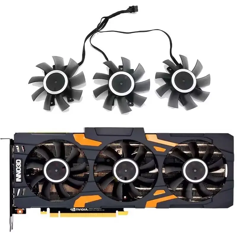 

3FAN New CF-12815S RTX2070 RTX2080 for Inno3D RTX 2080 2080Ti 2070 Super Gaming OC X3 graphics card fan replacement