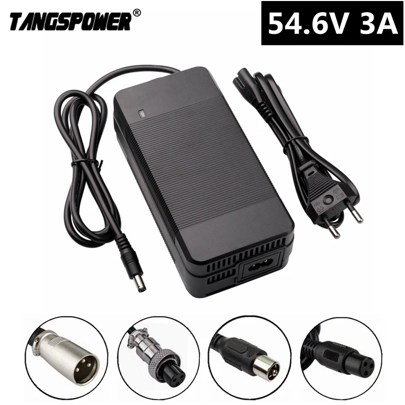 Tangspower-リチウムイオンバッテリー充電器,13シリーズ用,48V,冷却ファン付き充電器,54.6v,3a,高品質