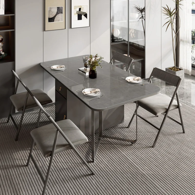 

Vintage Sets Dining Tables Nordic Minimalist Foldable Rectangle Kitchen Table Modern Style Dining Room Furniture Esstisch