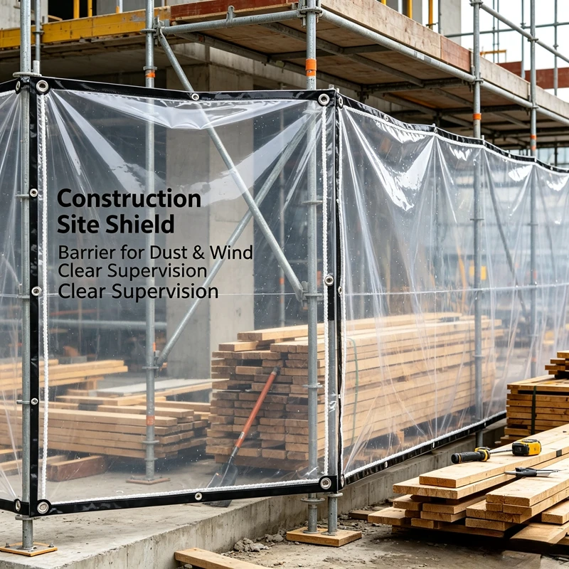 Transparent PVC Tarpaulin Two Thickness Optional Clear Fabric For Photography Outdoor Cover