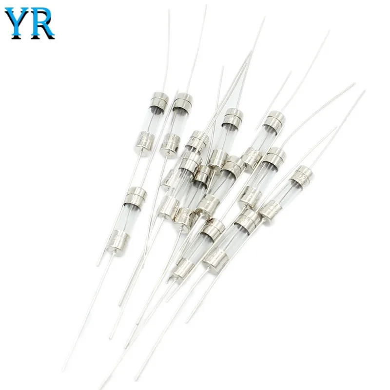 10PCS 3.6*10 Slow-Blow Glass Tube Fuse Slow Break With Pin 5X20MM 250V 0.5A 1A 1.5A 2A 3A 3.15A 4A 5A 6.3A 8A 10A 15A AMP