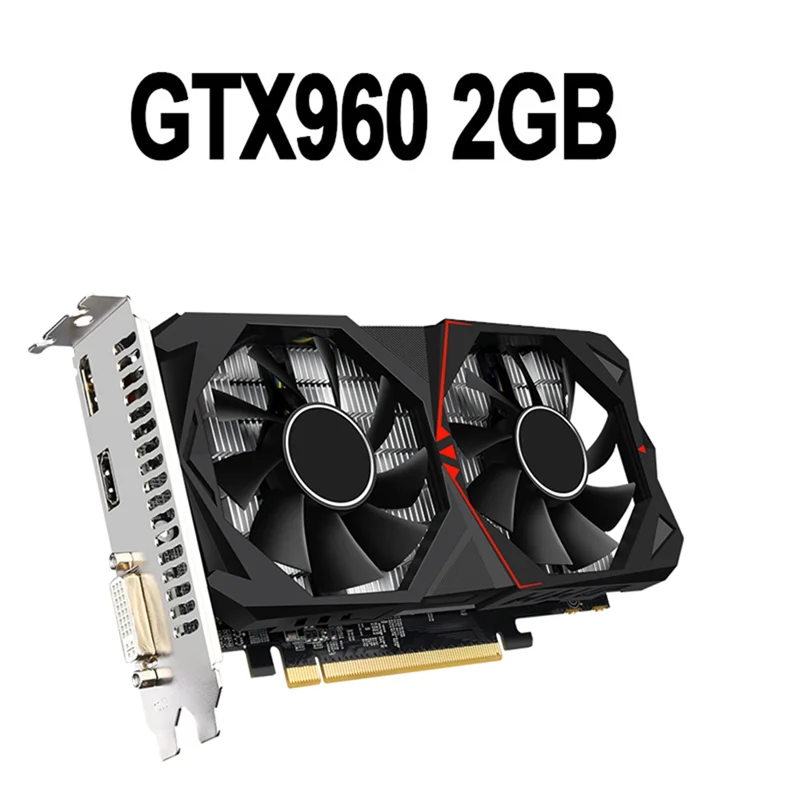 بطاقة رسومات L69A Geforce GTX960 4GB GDDR5 28Nm 1140MHz 1753MHz 128 Bit 6 Pin PCI-E 3.0 16X 4096X2160 DVI + HD + DP بطاقة فيديو #5