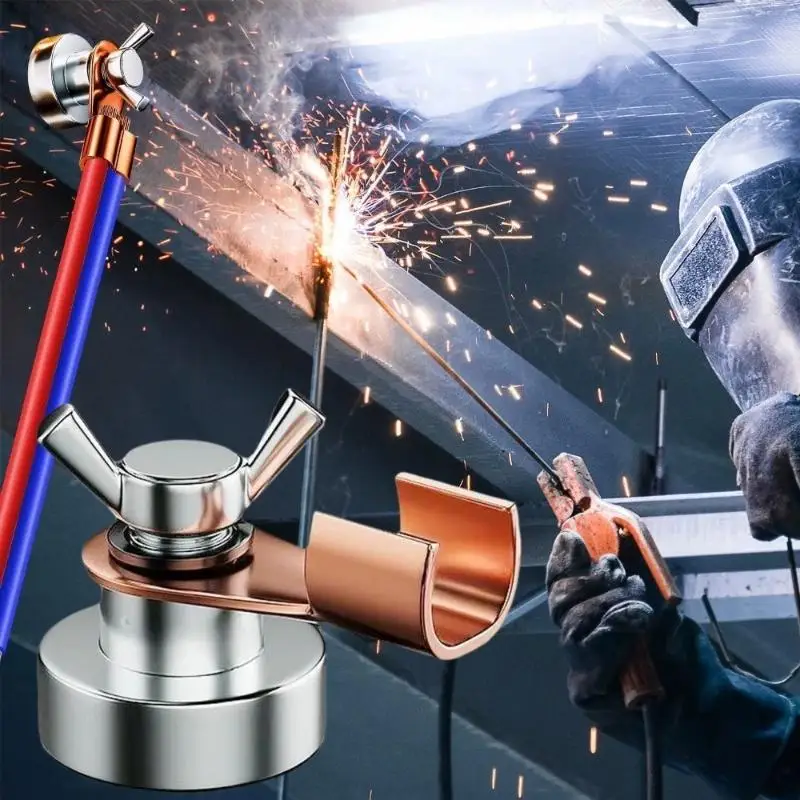 Magnetic Welding Ground Clamp High Temperature Resistant Welding Grounding Device for Construction Site Welding Works