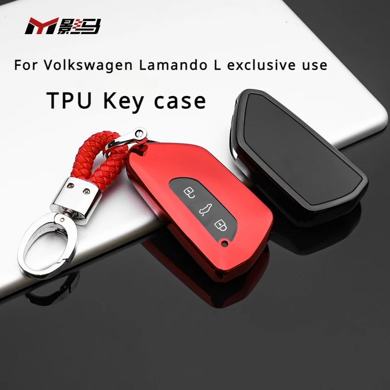 automobile Key shell Fit For Volkswagen Lamando L tour OnWeiran ID3/4/6 key set automotive supplies remote control shell buckle