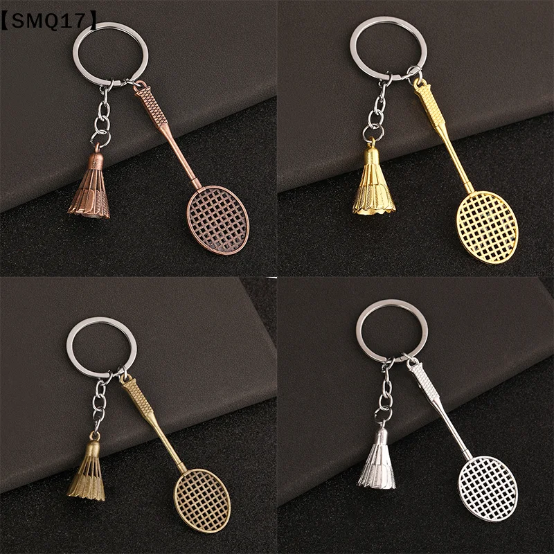 Fashion Creative Badminton Racquet Pendant Keychain For Men Women Keyring Car Key Holder Handbag Accessories Birthday Gifts【SMQ】