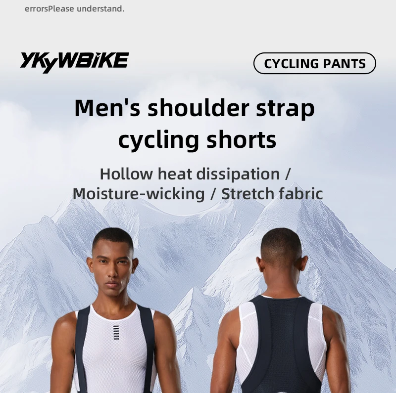 YKYWBIKE Herren Radsport-Trägerhose 8 Stunden Fahrkomfort Gepolsterte Fahrrad-Trägerhose Rennrad Sommer-Trägerhose Fahrrad-Trägerhosen – Detail 5