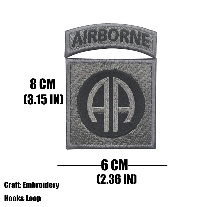 AIRBORNE Embroidered Armband Force Tactical Patch Stickers On Clothing With Hook And Loop