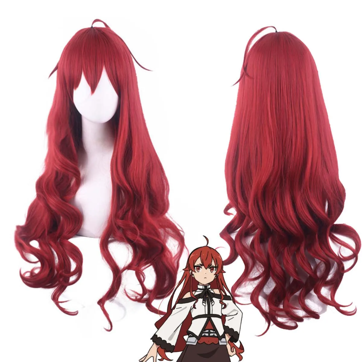 2026 high quality Halloween Party Anime Mushoku Tensei Eris Boreas Cosplay Red Long Wig Jobless Reincarnation Wig