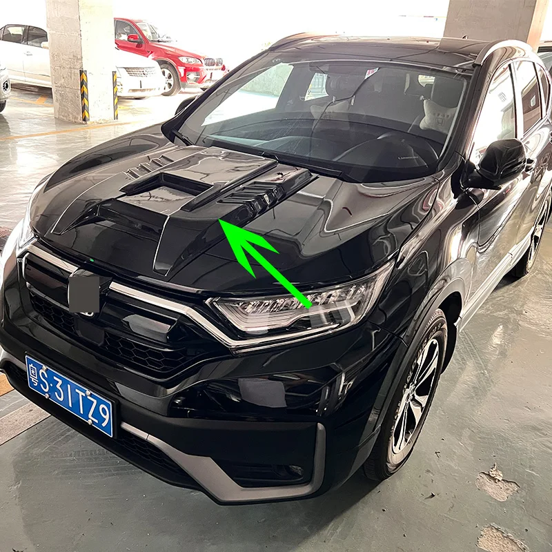 Для Honda CR-V Breeze SUV ABS черный передний комплект кузова, декоративная накладка на капот двигателя 2022-2024