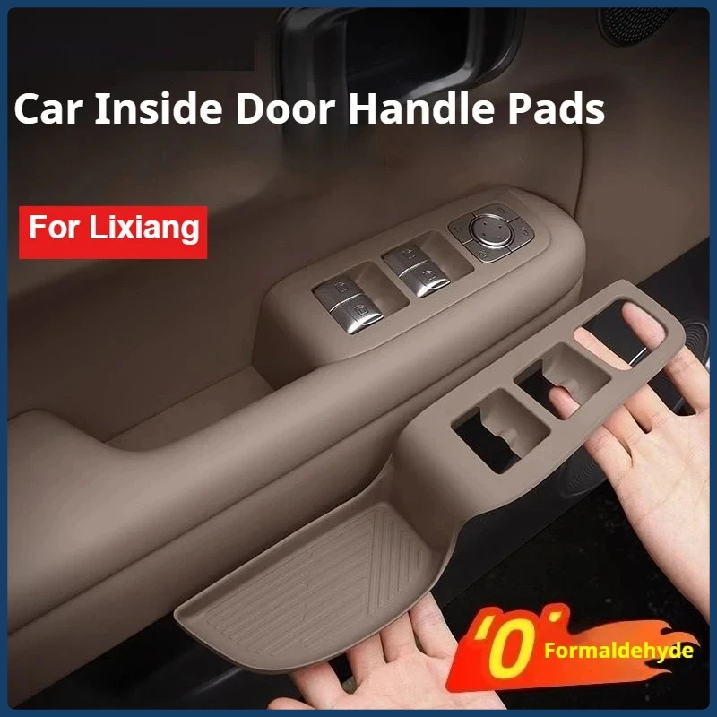 Car Interior Door Handle Button Protective Cover for Li Lixiang L6 L7 L8 L9 4Pcs Upgraded One-piece Modification Accessories