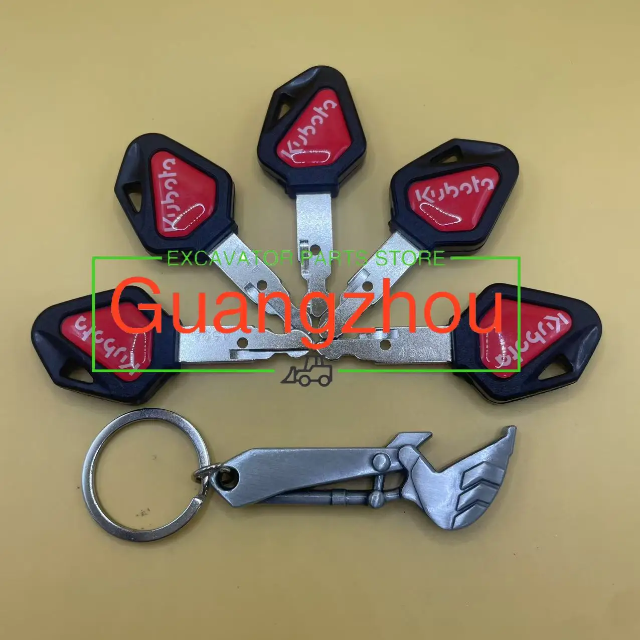 2 PCS New 459A Key RC461-53930 Ignition Key Fits Kubota Mini Excavator Backhoe Skid Steer Track Loader