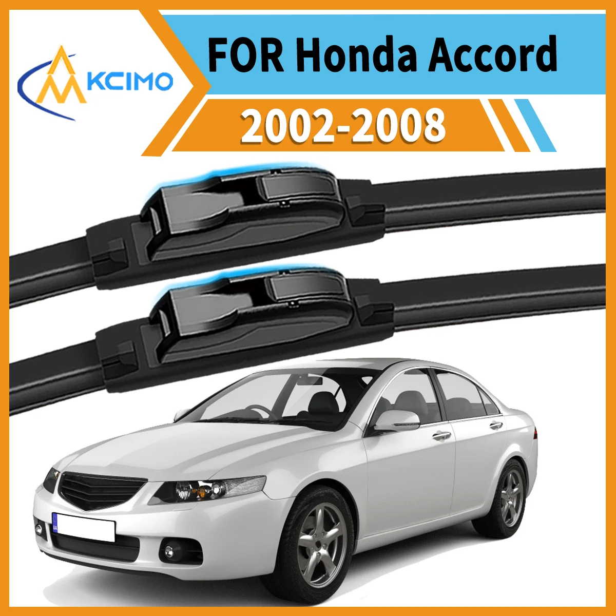 

Front Wiper Blade Set(Pair) For Honda Accord CL7-9/CM1-3/CN1-2 2002–2008 Windshield Wipers Long-Lasting Easy Install