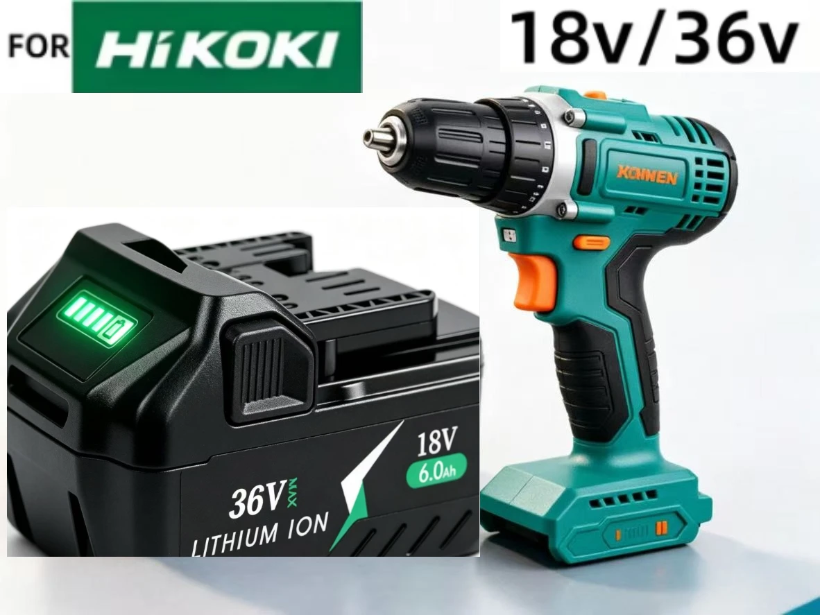 

For HiKOKI Hitachi 18V 6.0Ah Battery for Drill Driver Wrench Saw Grinder Jigsaw Reciprocating Saw & Power Tools