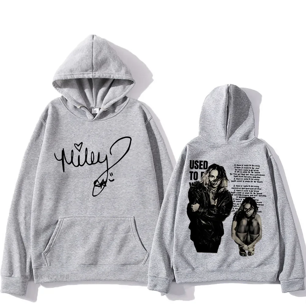 Miley Cyrus Hoodies Singer Graphic Printing Sweatshirts for Fans Casual Long Sleeve Men/Women Clothing Sudaderas Hip Hop Hoody