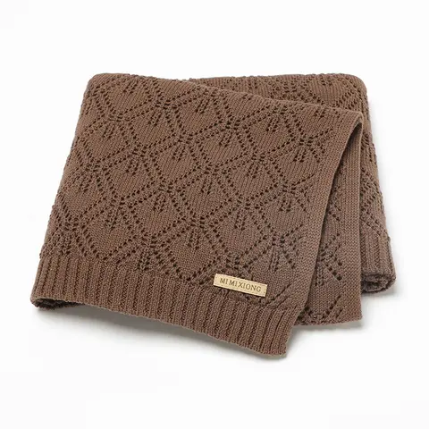 신생아 아기 담요, 코튼 니트 유모차 배넷저고리, 부드러운 수면 커버, 체크 무늬, 패셔너블 할로우 아웃 퀼트, 90x70cm Best5 신생아 아기 담요, 코튼 니트 유모차 배넷저고리, 부드러운 수면 커버, 체크 무늬, 패셔너블 할로우 아웃 퀼트, 90x70cm Best5