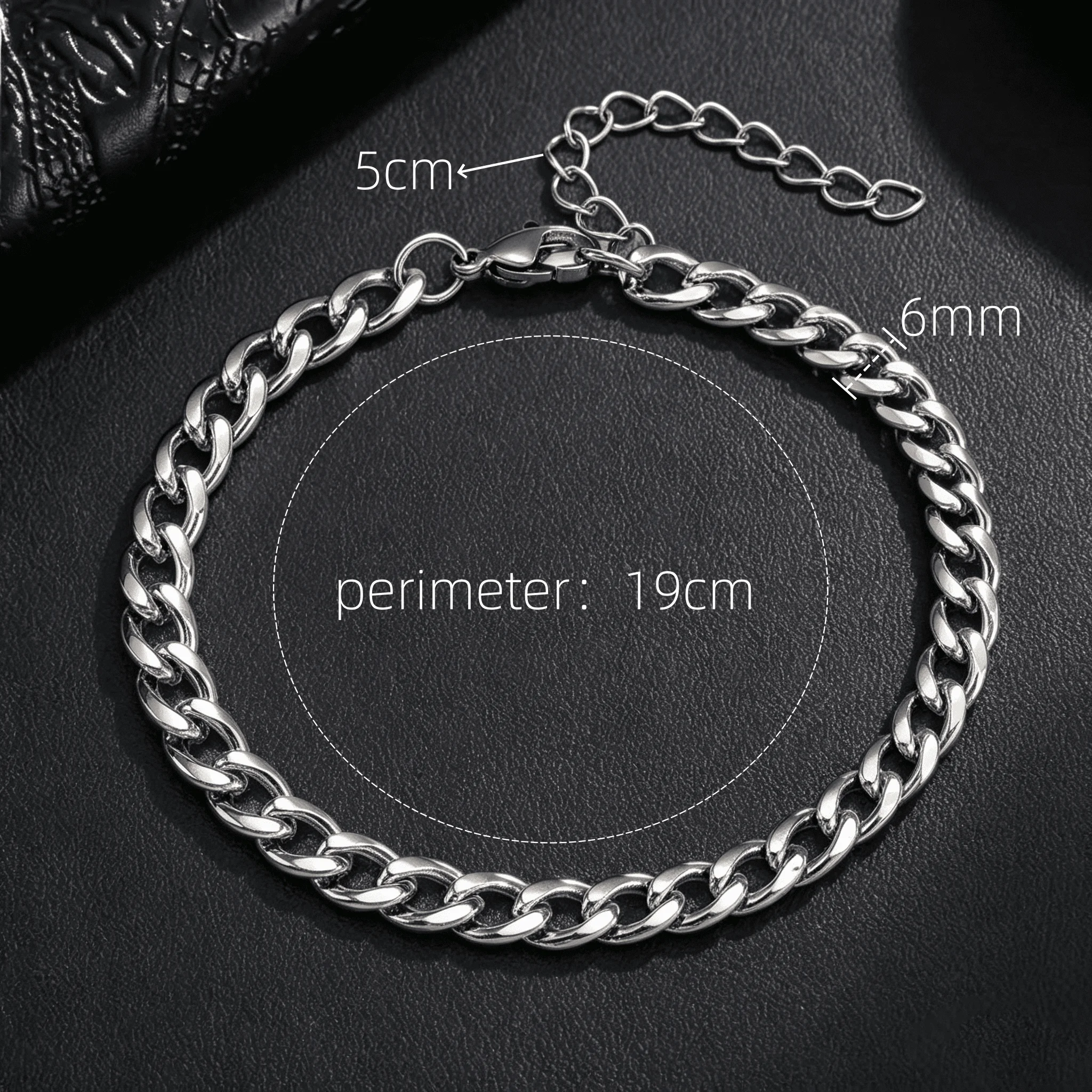 Pulsera para Hombre, Ancho 6/8mm, Acero Inoxidable 316L, Estilo Gótico Y2K, Cubano, Moda Americana, Accesorios Retro Steampunk, Precio al por Mayor
