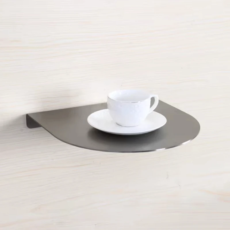 Modern Wall Mounted Small Table Space Saving Commercial Cafe Desk Hanging Snack Tray for Bubble Tea Shop Compact Side Table