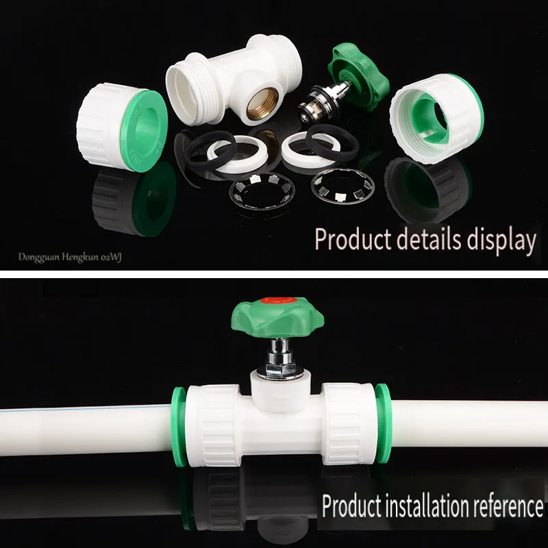 32PPR 1 Inch 3-Way Straight Elbow Quick Connect Fitting, Male/Female Thread for Hot Cold Water Pipe System, Fast Installation