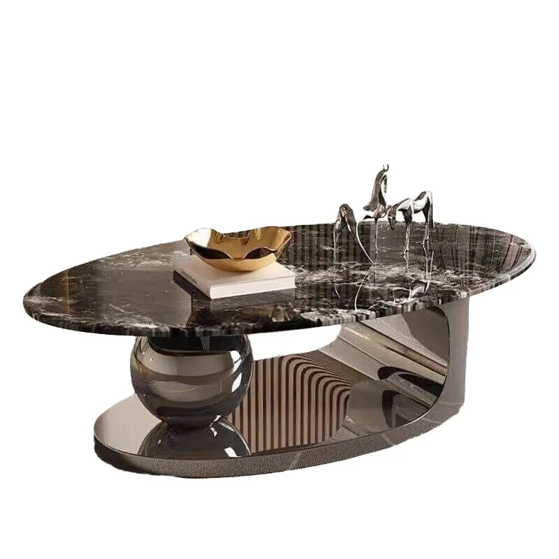 

Creative Living Room Watergrain Marble Coffee Table Coffee Table Metal Living Room Furniture