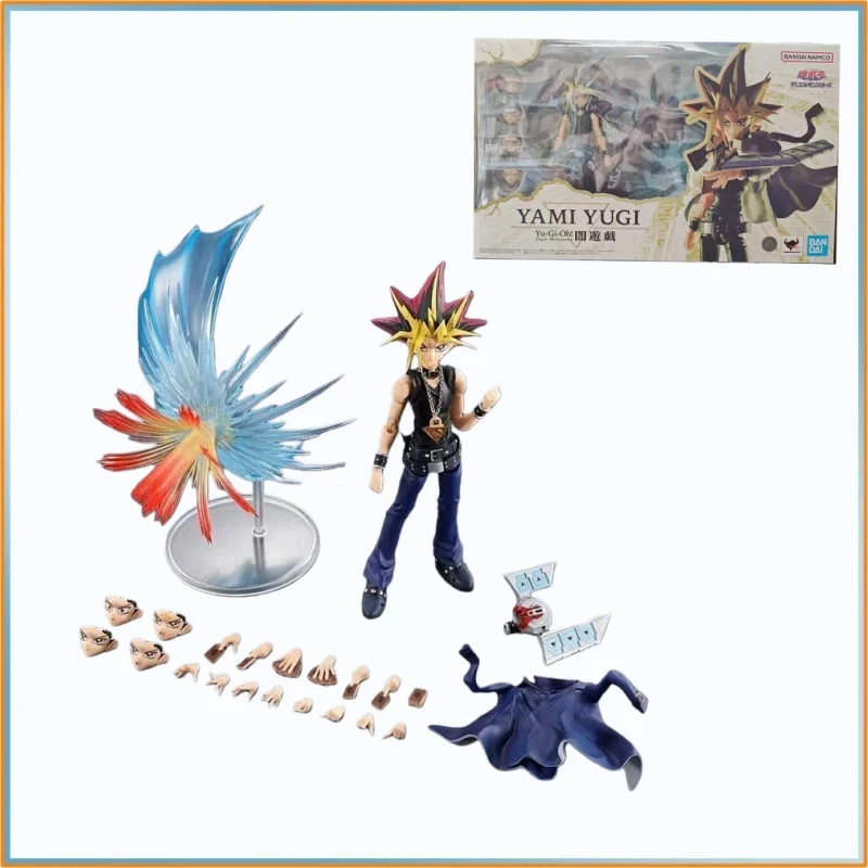 Genuine Bandai  Yami Yugi (Dark Yugi) Yu-Gi-Oh! Atem Pharaoh Complete Action Figure Model Toy GIft For Fans