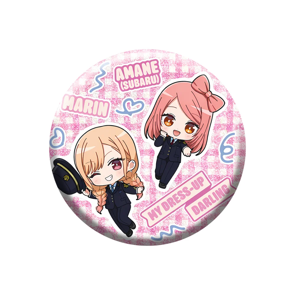 My Dress‑Up Darling Anime Brooch Pin Kawaii Cartoon Figure Marin Kitagawa Badge Bag Hat Accessories Animation Peripheral Gifts