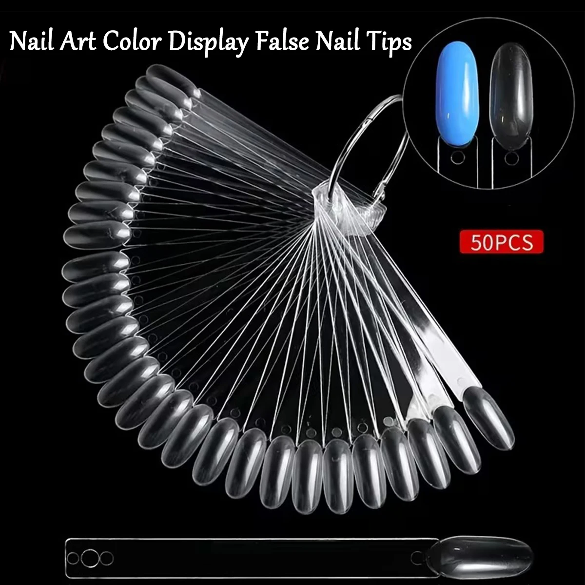 False Tips Clear Nail Swatch Color Card Display Chart Gel Polish Template Nail Art Sample Stand Acrylic Manicure Tools Accessory