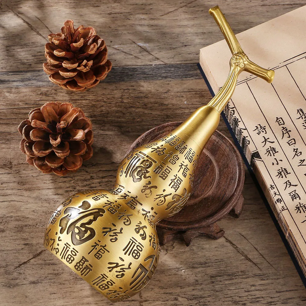 

Brass Gourd Vintage Gourd Decor Wealth Accumulation Figurine Retro Home Office nament Prosperity Symbol