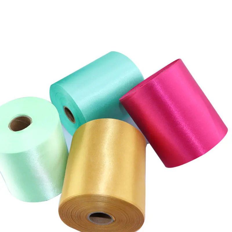 Cintas de satén de seda de 10cm de ancho, 20 metros/rollo, decoración para fiesta de boda, suministros de costura de ropa DIY