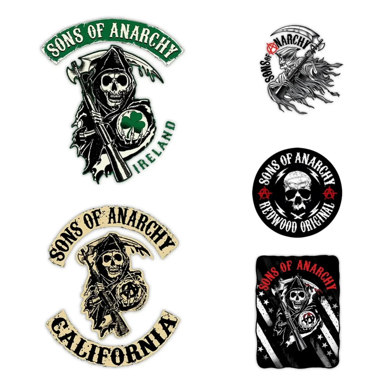 

Jump Time Son of Anarchy Car Sticker Bumper Hood Rearview Mirror Head Cover Cover Scratches Motorcycle Vinyl Decals Decorative