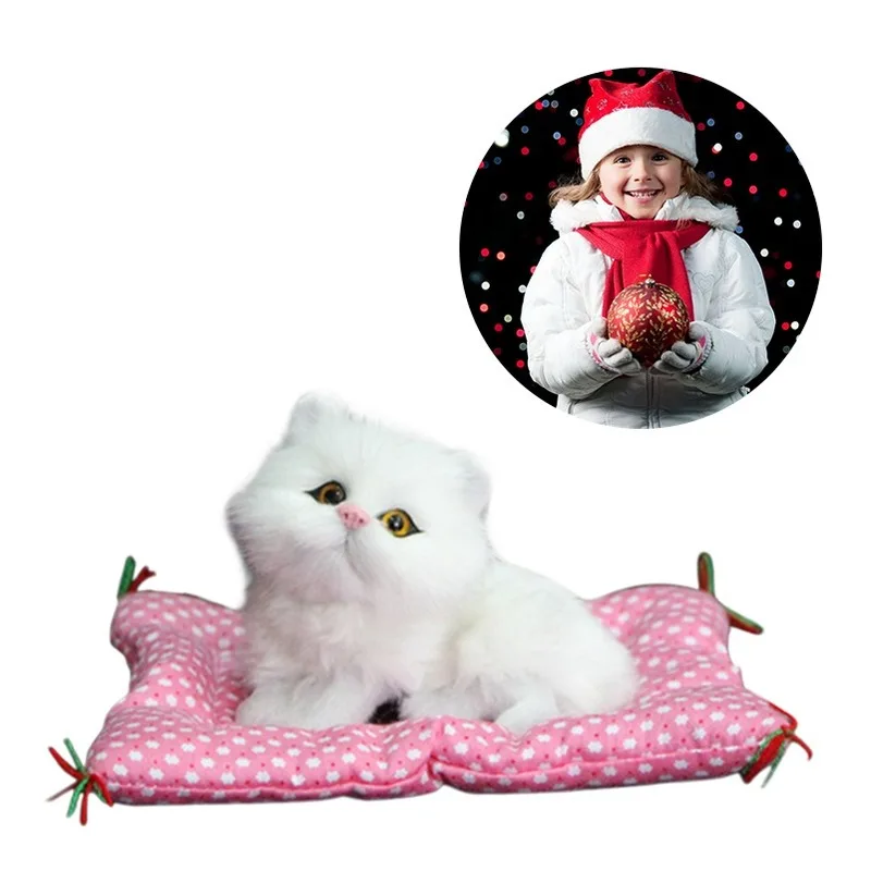 Simulation Plush Cat Electronic Pet With Lifelike Sounding Toy Children Stuffed Animal Cat Toy With The Cushion For Kids Gift