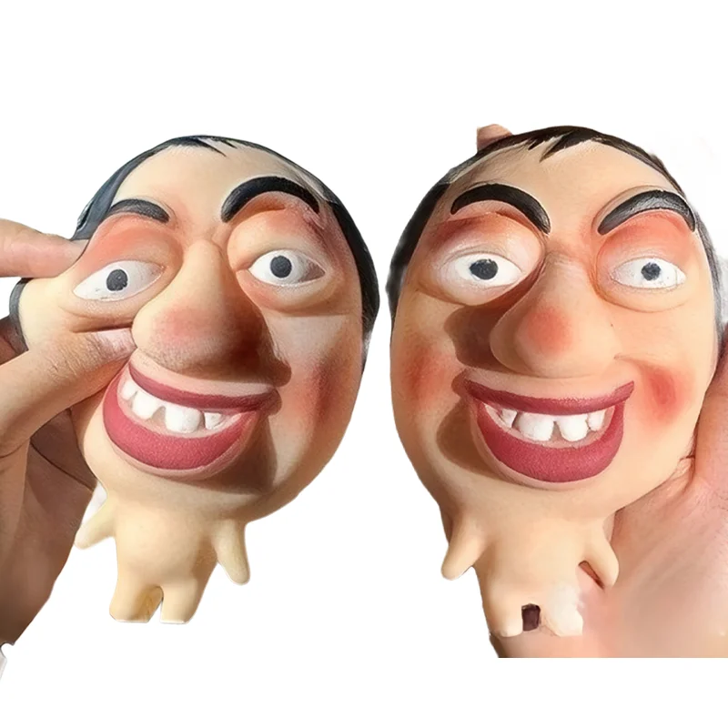 Realistic Funny Ugly Facial Squeeze Toy Face Expression Character Fidget Toy Slow Rebound  Anti-Anxiety Stress Relief Prank Toy