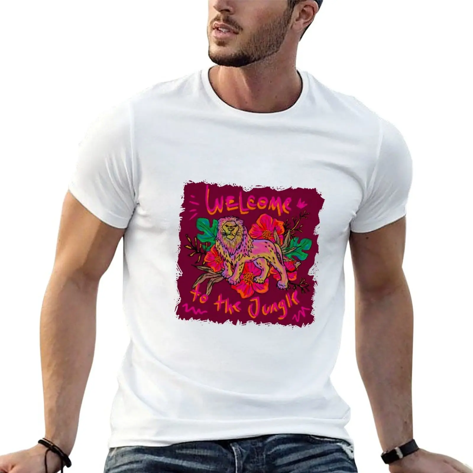 

the cotton graphic for men shirt funny shirts to T-Shirt jungle man t 100% t welcome