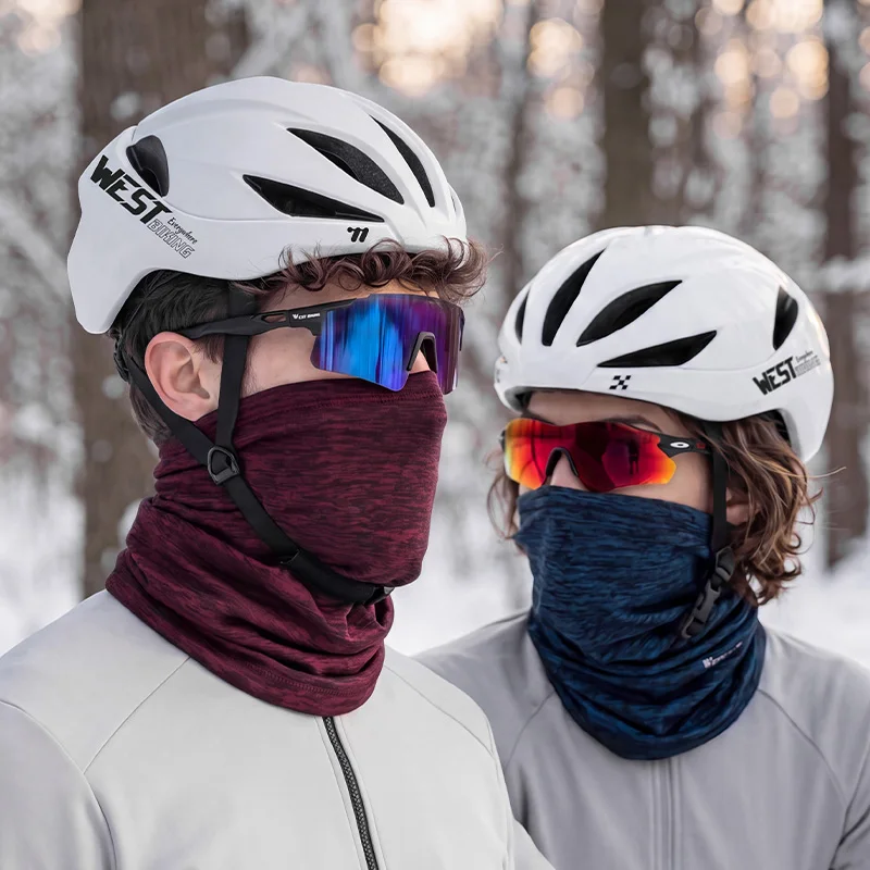 WEST BIKING Winter Fleece Cycling Scarf Outdoor Windproof Running Bike Face Cover Men Women Bicycle Bandana Sports Headwear image 5