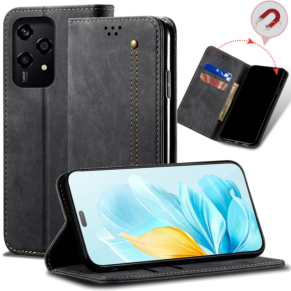 Luxury Leather Flip Wallet Case For HONOR 200 LITE Card Slot Stand Magnetic Phone Cover House For HUAWEI HONOR200 LITE Bag