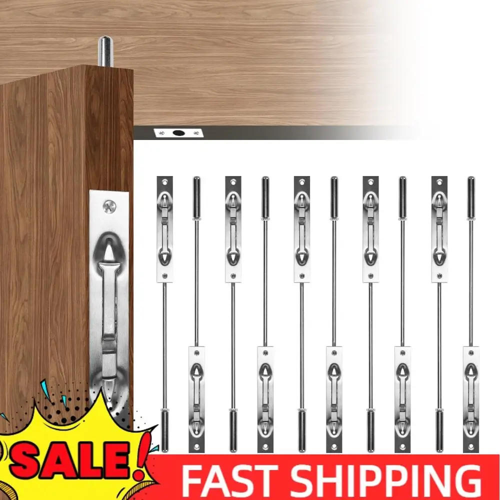 

10 шт. Засовы-защелки рычажного типа, 16,54 дюйма, скрытого монтажа, удлиненные, из цельной нержавеющей стали, для французских и композитных дверей