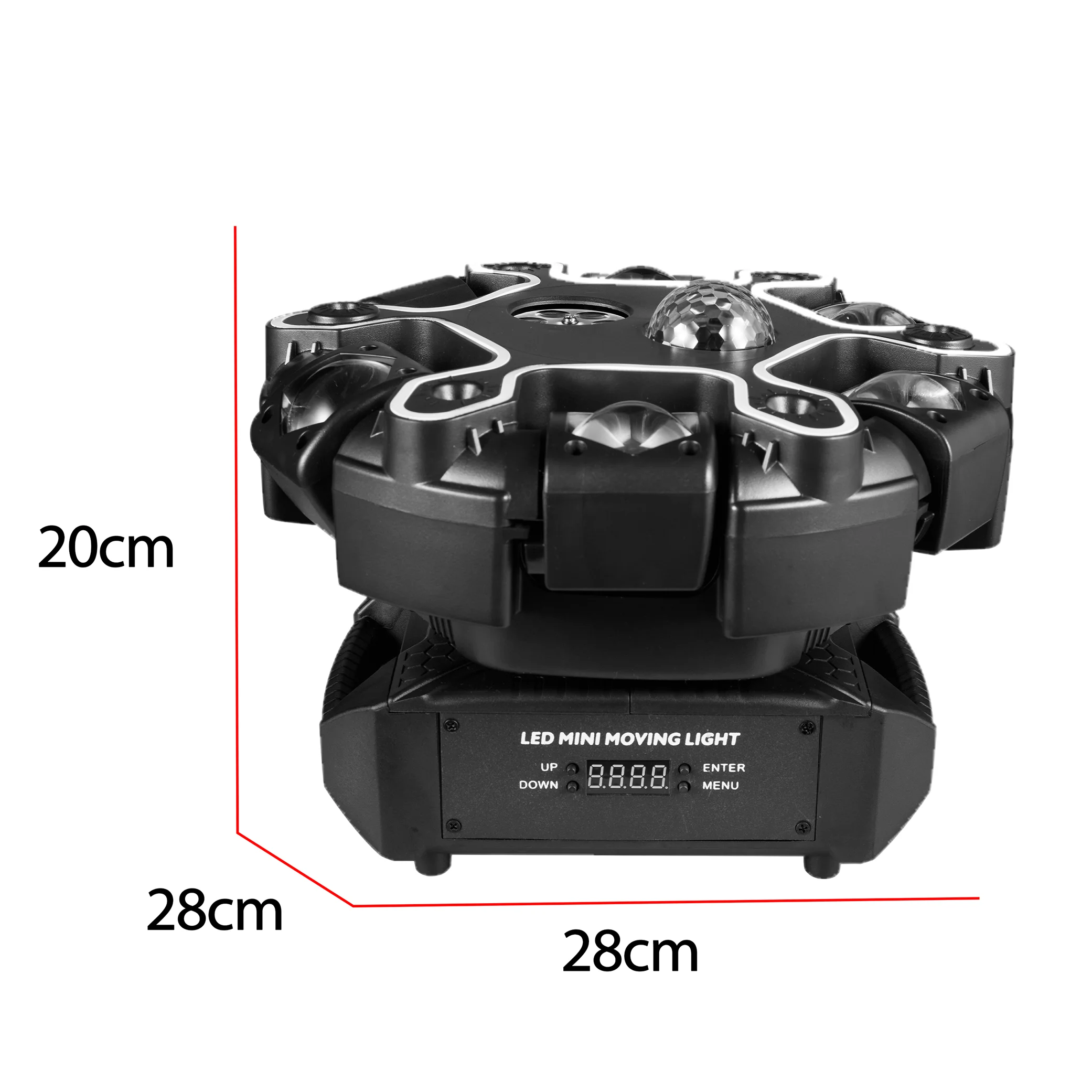 7x10w RGBW Moving Head 6-Arm LED Beam Gobo magic ball Stage Effect Light Remote Control for DJ Disco Club Party Concert Theater