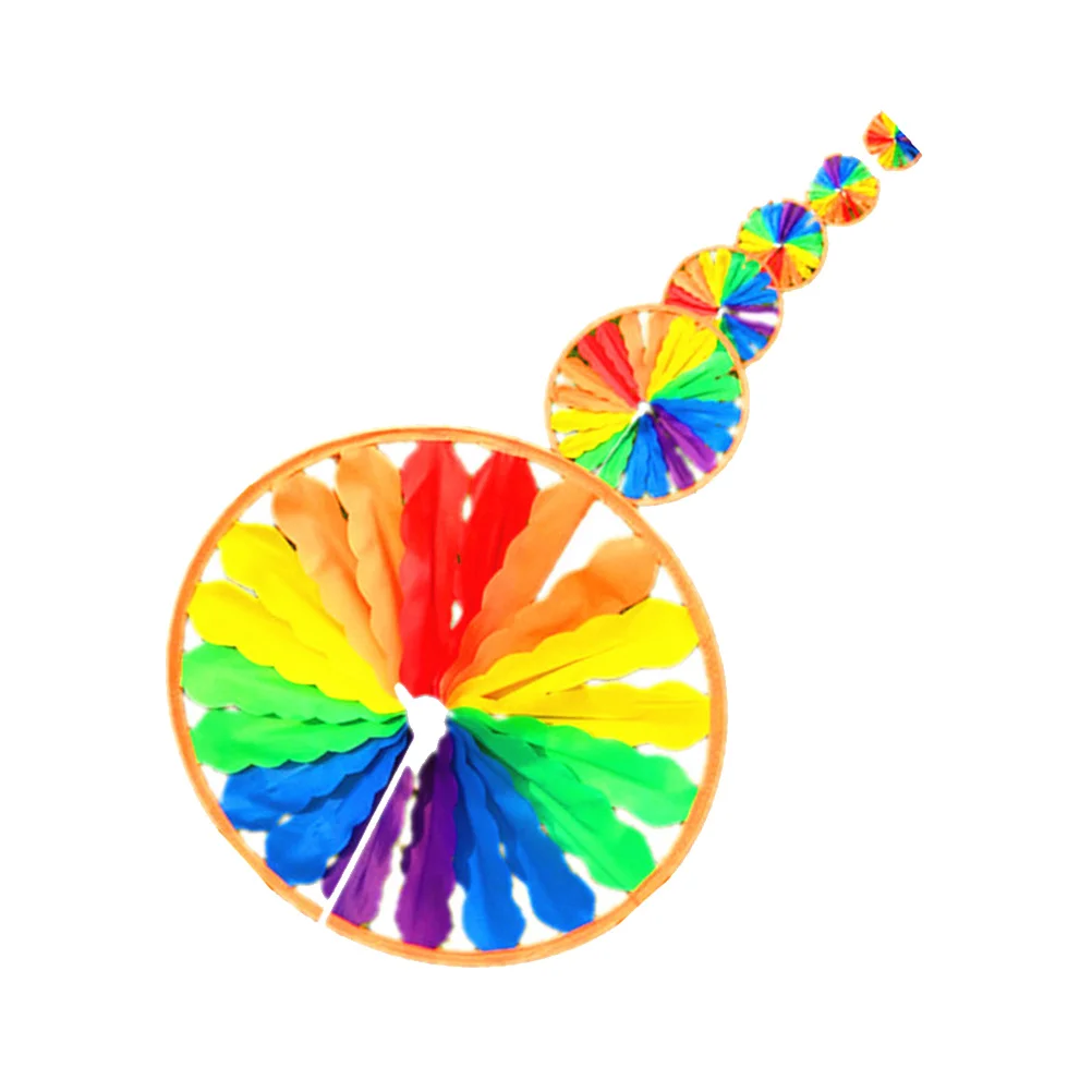

1pc Colorful String Rope Pinwheel Windmill For Outdoor Garden Decoration Kids Wedding Backdrop Handmade Craft Gift