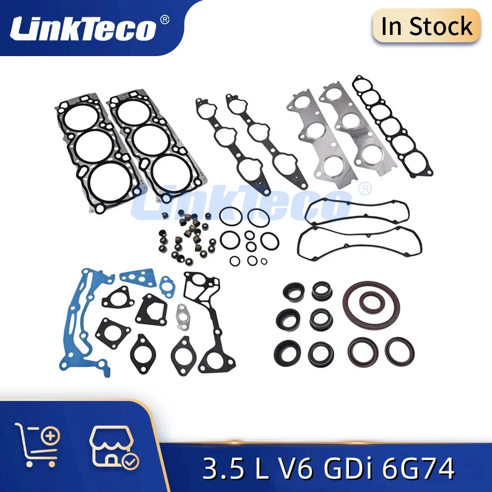 Car Engine Full Gasket Set Overhaul Gasket Kit for 2000-2007 Mitsubishi Pajero Shogun Montero 3.5 L V6 GDi 6G74