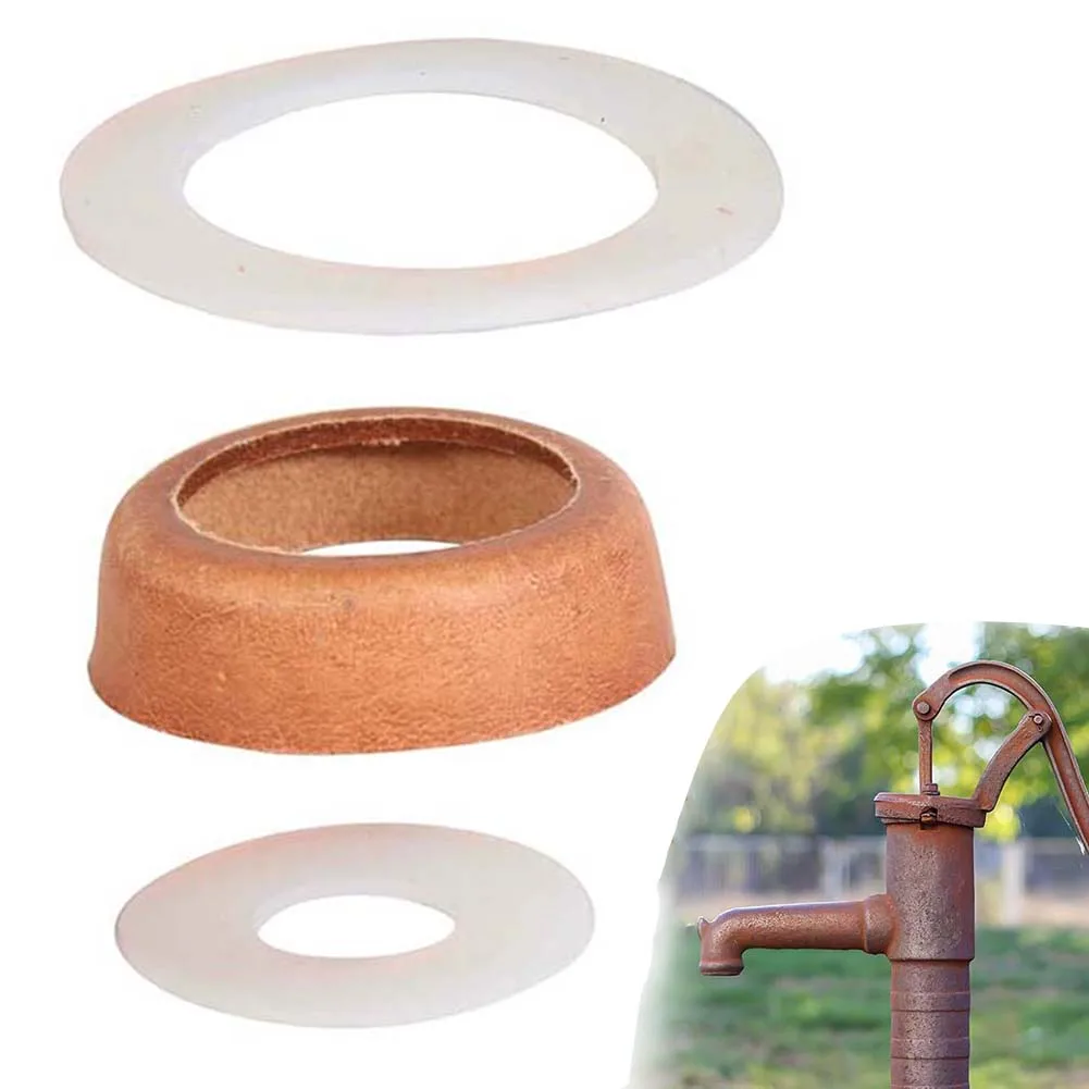 

Gasket Set For Model 75 Hand Garden Pump Replacement Parts Well Pump Seal 1*Cowhide Bowl+silicone Pad (1 Large And 1 Small)