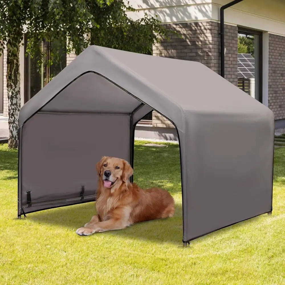 Caseta para Perros Extra Grande para Exteriores, Tienda de Campaña para Perros, Refugio para Perros Grandes con Toldo, Refugio para Perros Resistente al Agua con Base